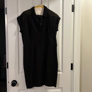 Ann Taylor 10 petite black fitted work dress